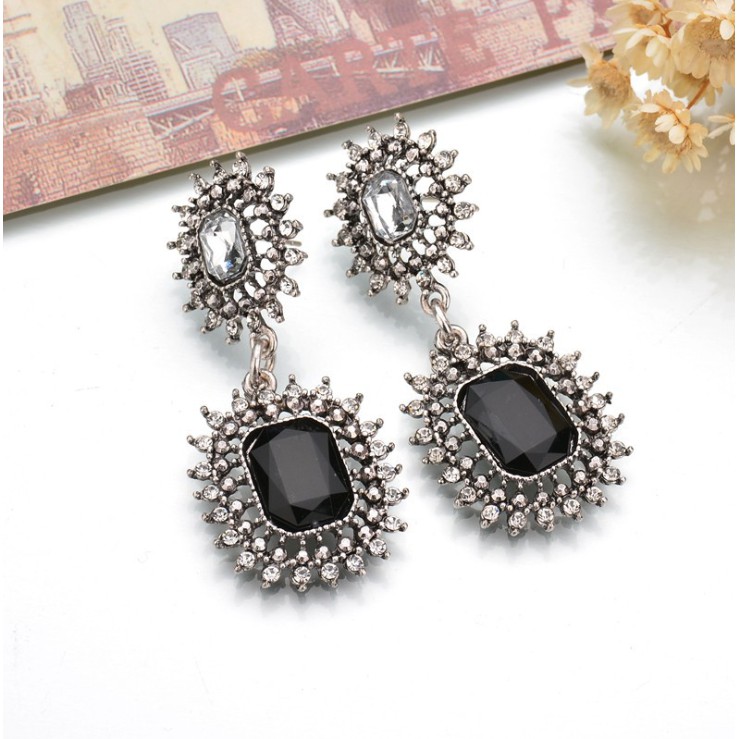 ER284. Bông tai đá retro siêu sang