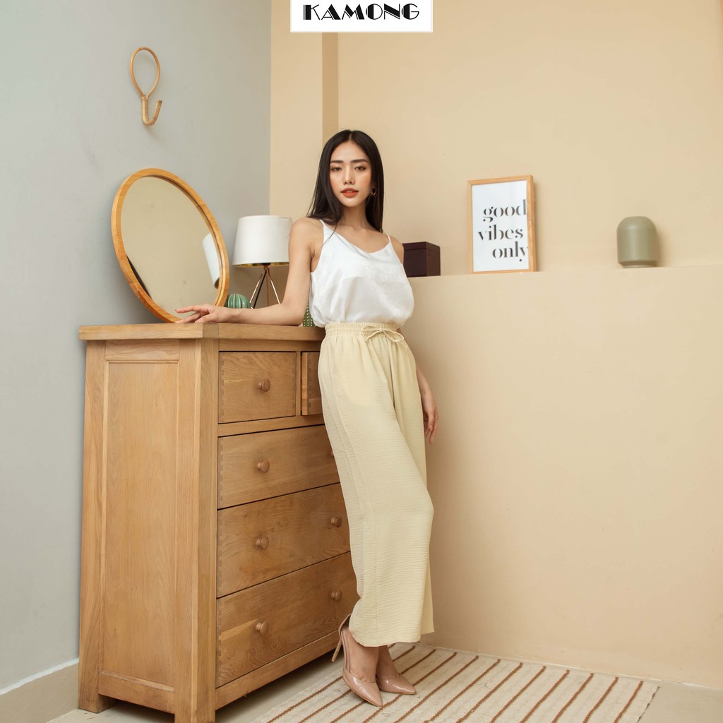 Quần ống rộng culottes lưng thun KAMONG đủ màu, đủ size Q007