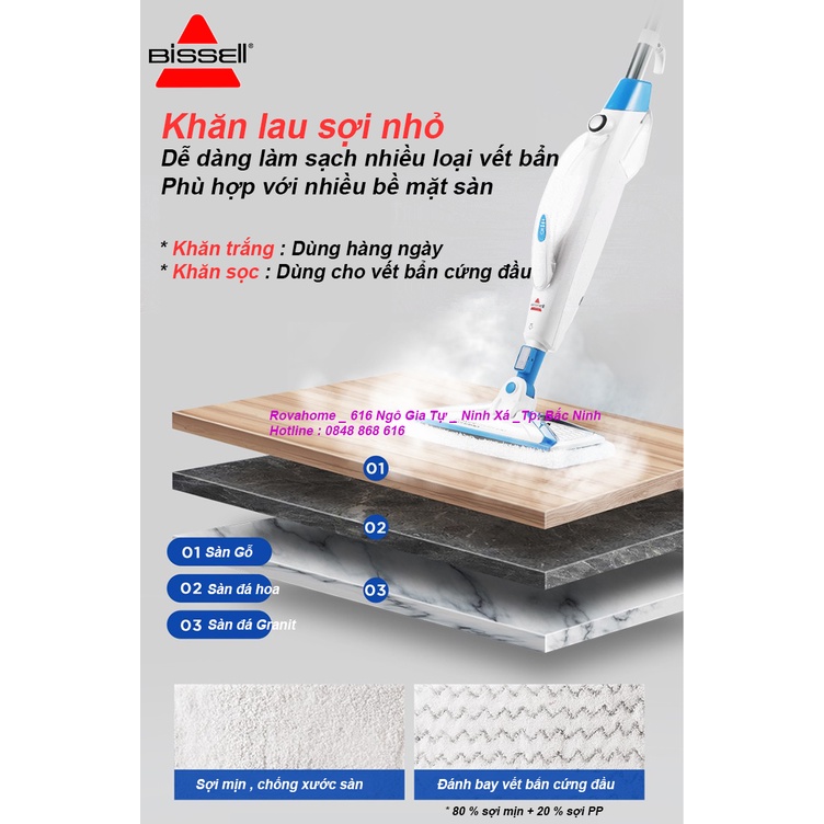 Cây Lau Nhà Hơi Nước Đa Năng Bissell 3004Z