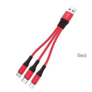 Cáp NGẮN SẠC DỰ PHÒNG HOCO X47 Harbor 3 ĐẦU 25cm IPHONE TYPEC MICRO