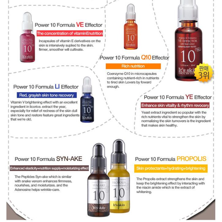 Tinh Chất Dưỡng Da Săn Chắc, Chống Lão Hóa It's Skin Power Formula Effector 30ml