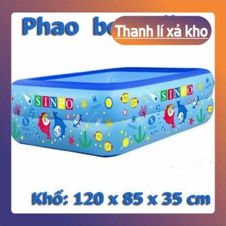 BỂ BƠI, PHAO BƠI TRẺ EM 1,2M CHỮ NHẬT 2 TẦNG