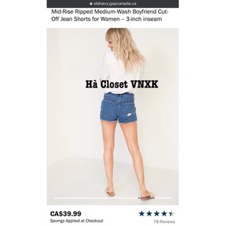 Quần Short Jean Nữ Old N@vì