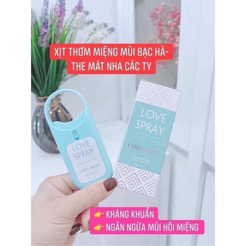 Xịt Thơm Miệng Qlady Màu Xanh Màu tím love spray- kissing spray- ngăn ngừa hôi miệng- Tự tin giao tiếp ( CHÍNH HANG)