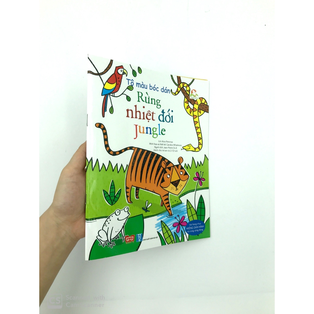 Sách - Tô Màu Bóc Dán - Rừng Nhiệt Đới - Jungle