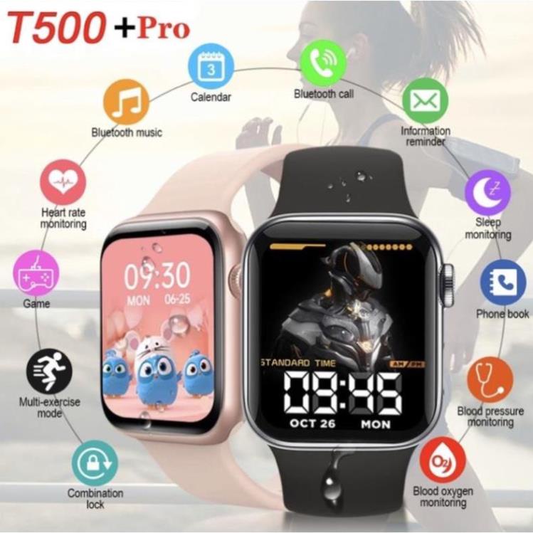 Đồng hồ thông minh T500 + PRO BẢN CAO CẤP đa chức năng, kết nối dễ dàng siêu nhanh trên điện thoại