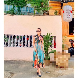 Đầm voan hoa 3d bigsize