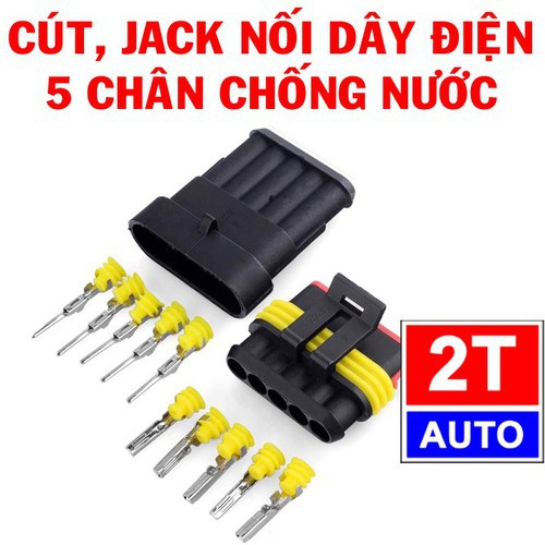 Đầu  giắc nối dây điện 5 chân chống nước:   SKU:206