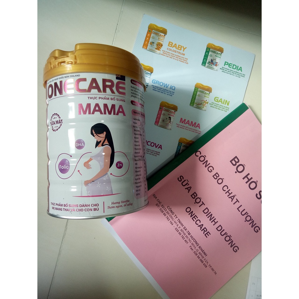 Sữa ONECARE MAMA 900G dinh dưỡng cho mẹ bầu - Mẹ khỏe con thông minh - Sữa bột Mama dành cho mẹ bầu &amp; cho con bú (900g)