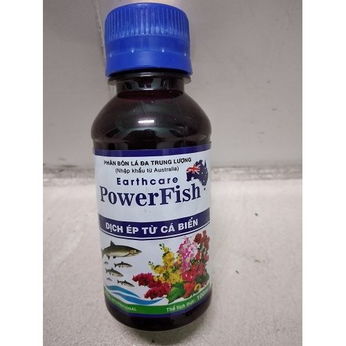 Phân bón lá đa trung lượng POWER FISH dịch ép từ cá biển nhập khẩu từ Úc - chai 100ml