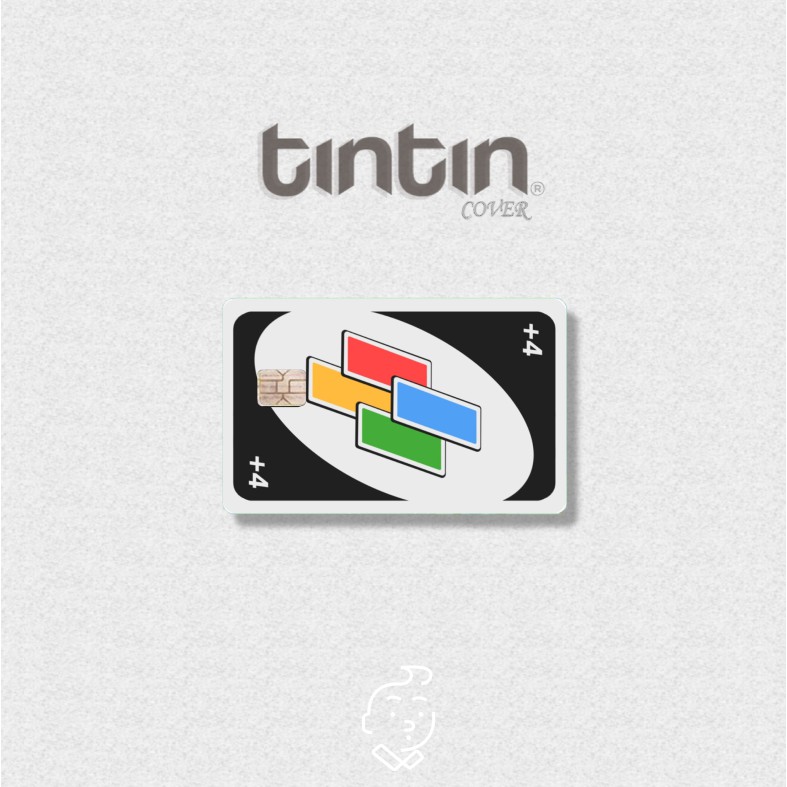 🍭UNO BOARD GAME-Tem Dán Thẻ ATMSticker TinTin Trang Trí Thẻ Chống Xước, Nước