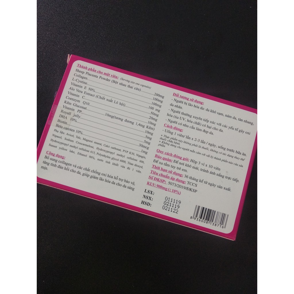 Viên uống Collagen Lizabest chính hãng chiết xuất từ nhau thai cừu bổ sung collagen, DHA, L cystine cho phái nữ | BigBuy360 - bigbuy360.vn