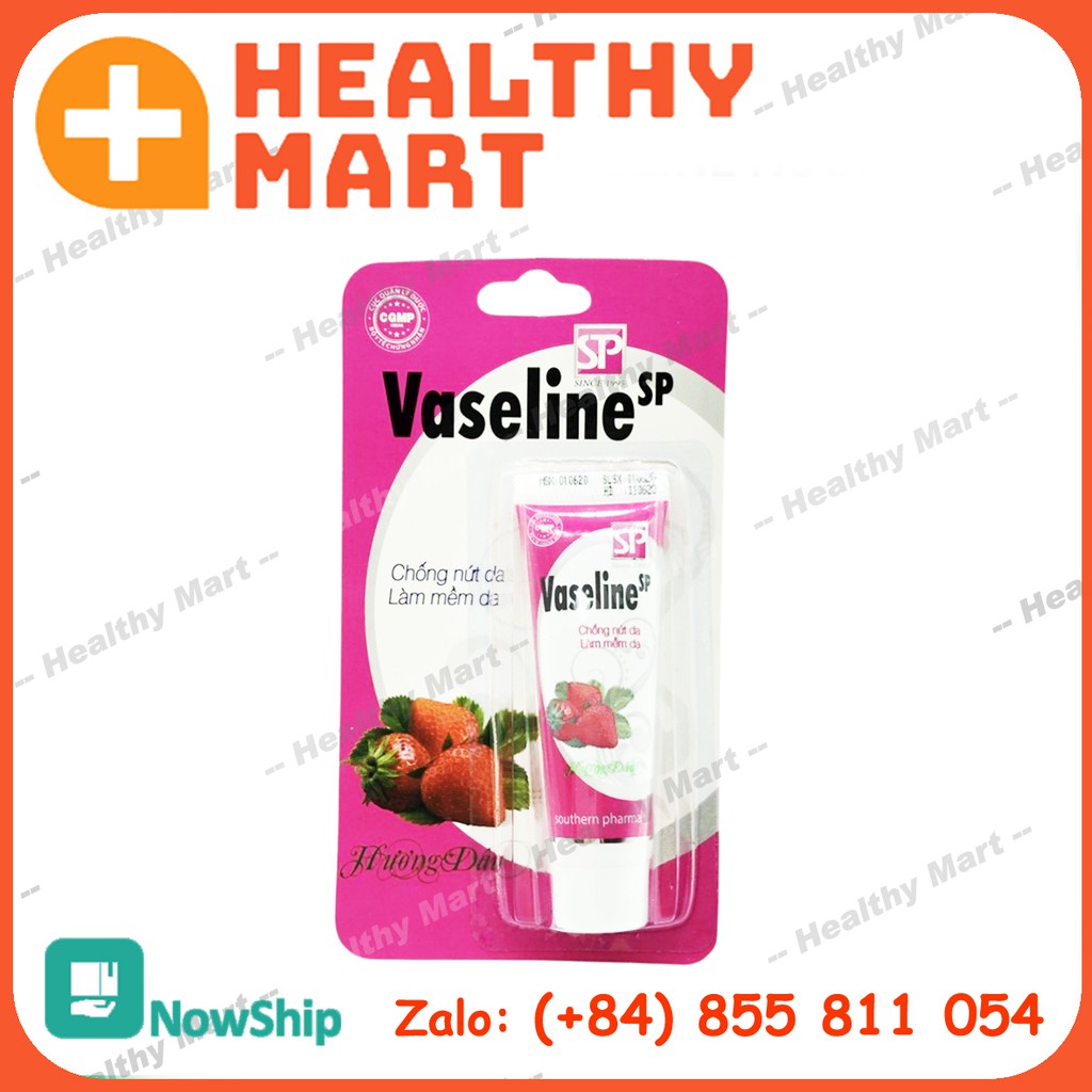 ✔️️️️ Tuýp bôi vaseline hương dâu opc 10g