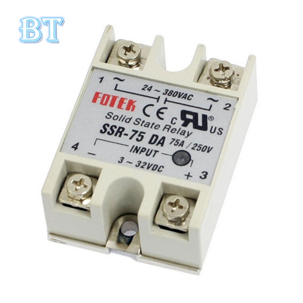 Rơ Le Trạng Thái Rắn SSR-75DA 24V-380V 75A 250V 3-32V DC Chuyên Dụng