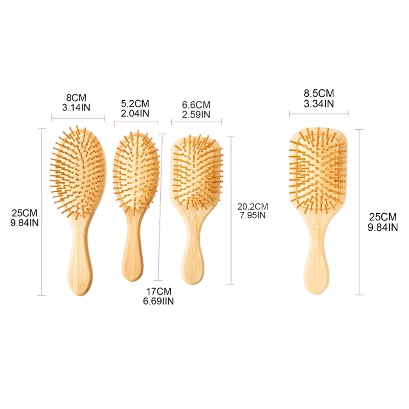 Lược Chải Tóc Bằng Tre Giúp Gỡ Rối Và Massage Da Đầu