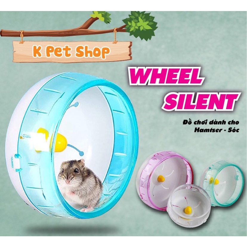 Đồ Chơi Wheel silent Hamster Sóc  FREE SHIP  Đồ Chơi cho Hamter Sóc Size 21cm &amp; 17.5cm