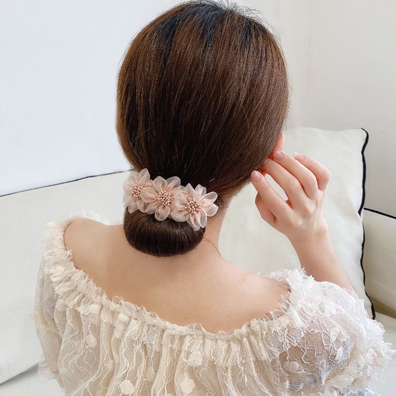 Kẹp búi tóc đính nơ thiết kế đa dạng phong cách Hàn Quốc sáng tạo