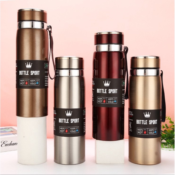 Bình giữ nhiệt 24h  BOTTELE bình nước cao cấp 1000ML nắp tách thành cốc toàn bộ bằng inox 304 LOCK&LOCK