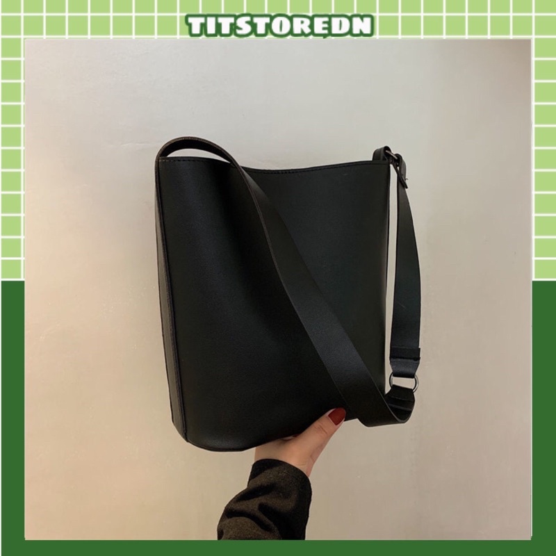 Túi da Pu size trung nhỏ công sở đi học (kèm ví)