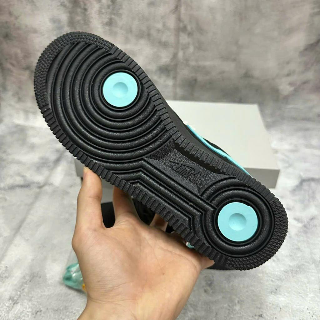 GIÀY thể thao AF1 LOW Tiffany black vệt xanh_Giày Snaker Af1 low đen hàng cao cấp