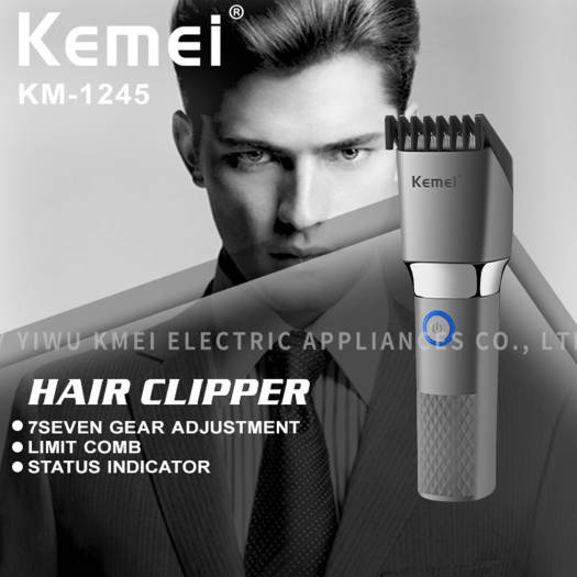 Tông đơ cắt tóc cho bé Kemei-1245 không dây, an toàn, có cữ cắt