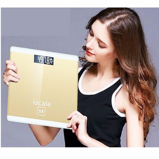 Cân Sức Khoẻ Điện Tử dùng pin Cân y tế mặt kính cường lực cao cấp, chịu tải trong 180kg siêu bền