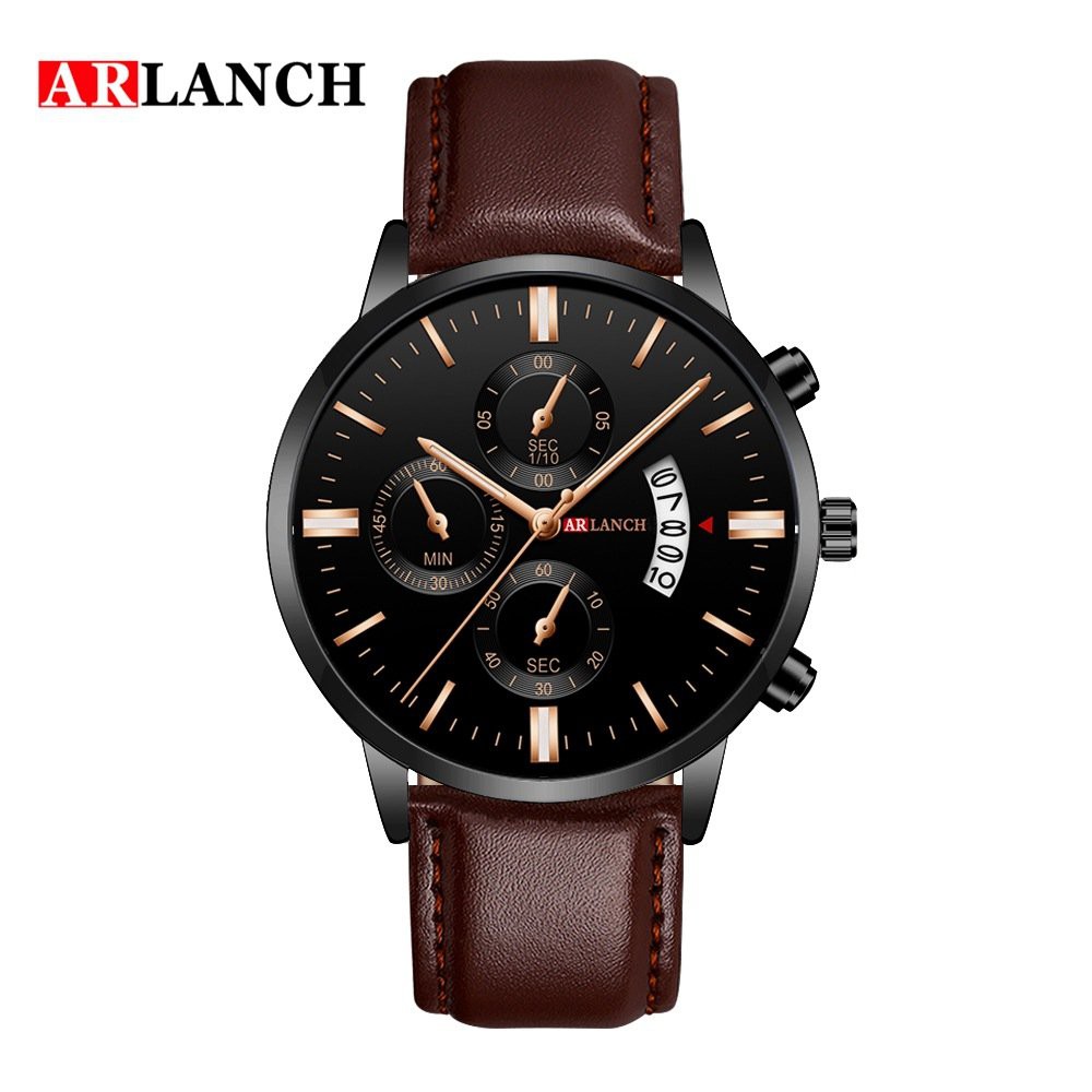 Đồng hồ nam ARLANCH thời trang cổ điển dây da màu nâu chống nước 42cm đeo tay đẹp giá rẻ - Sang trọng lịch sự có ngày | BigBuy360 - bigbuy360.vn