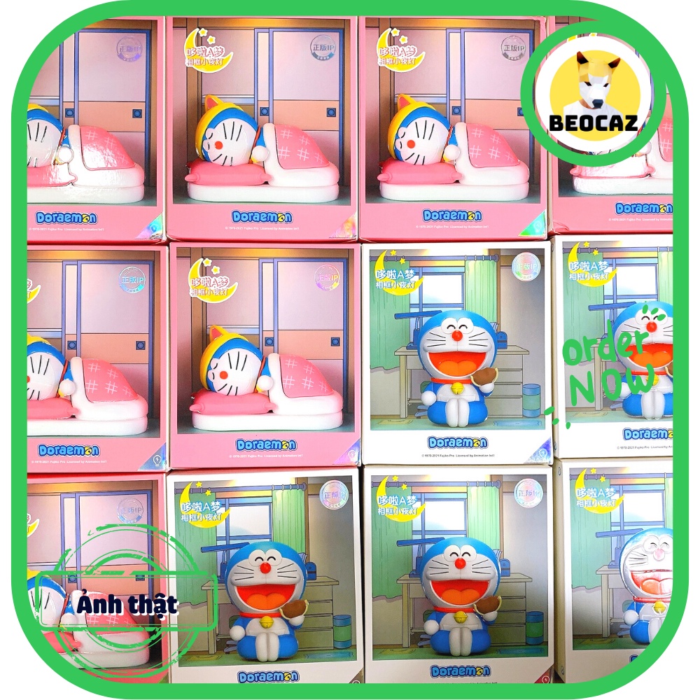 Đèn ngủ Doraemon mô hình Mon ú dễ thương tiệm đồ chơi Beocaz quà tặng hộp đèn 3D Doremon cảm ứng sạc