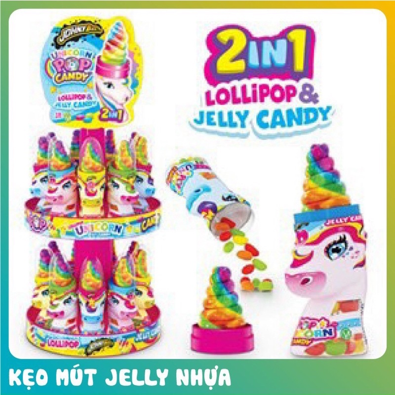 Kẹo Đồ Chơi Pony Unicorn Pop Candy johny Bee 50gr - Châu Âu