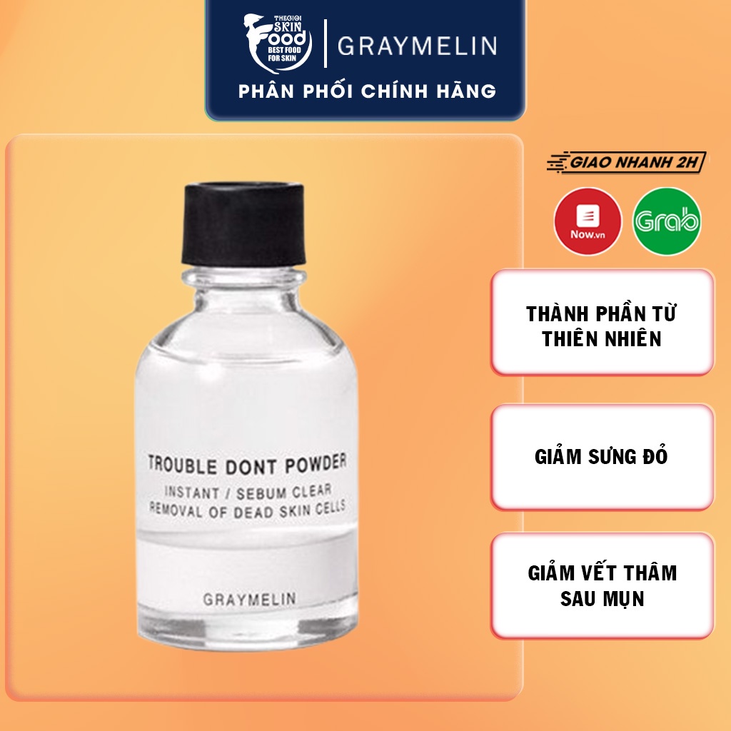 Dung Dịch Chấm Mụn Giảm Viêm Hiệu Quả Graymelin Trouble Dont Powder 30ml