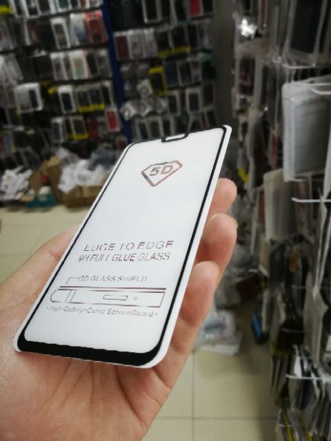 Cường lực 5D Huawei Y9 2019 Full màn Full keo tặng keo chống hở mép ( Đen )