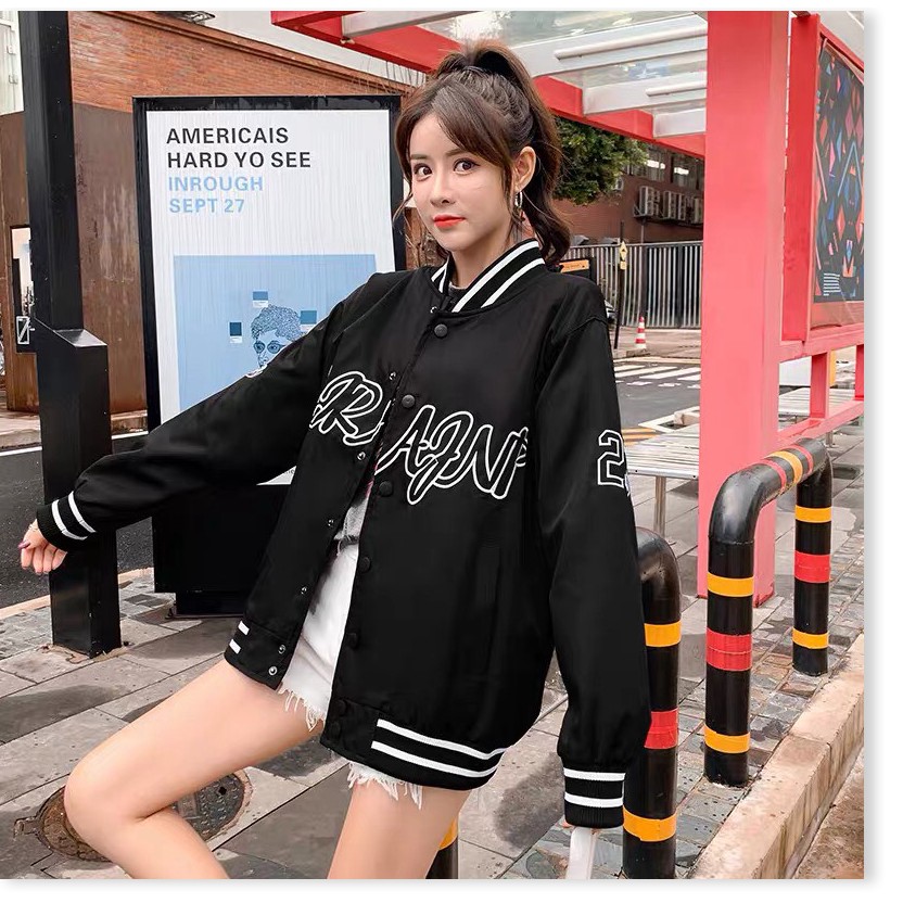 Áo Khoác Dù Bomber Nữ IN Chữ Nỗi 23 ARNP Cao Cấp Thời Trang Super Fashion