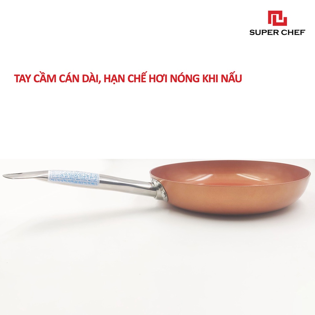 [Mã BMBAU50 giảm 7% đơn 99K] Chảo Chống Dính Ceramic Super Chef Bếp Từ Siêu Bền, An Toàn