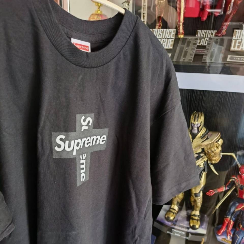 Supreme nam và nữ Áo phông nửa tay Supreme Cross Couple
