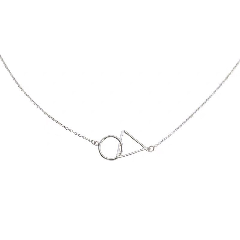 Dây chuyền bạc Tlee, vòng cổ hình khối lồng ghép basic - TleeJewelry