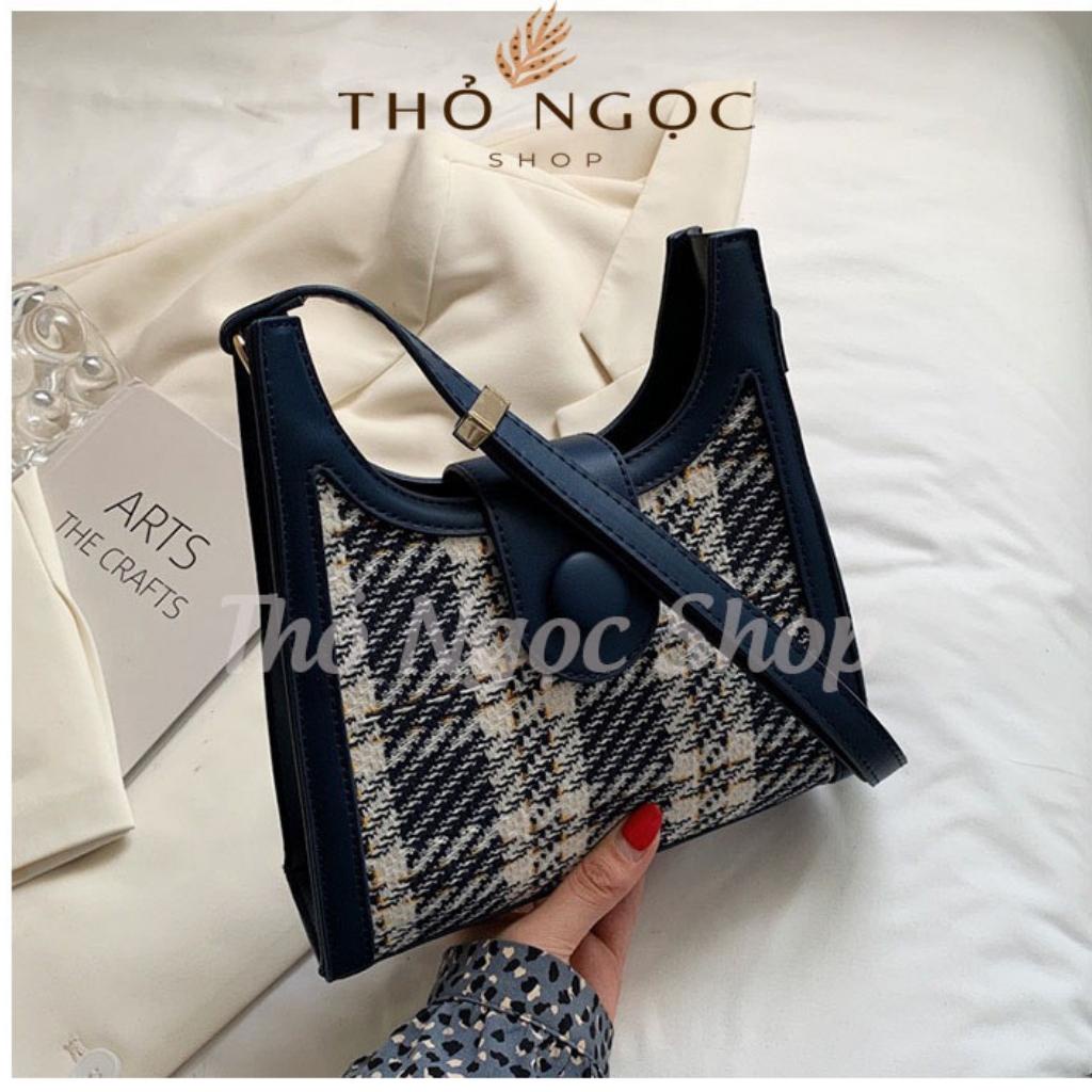 Túi Kẹp Nách Nữ Thổ Cẩm THONGOCSHOP Kiểu Dáng Trẻ Trung Kéo Khóa Miệng Size 22