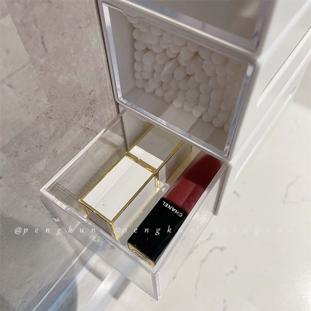 Hộp Đựng Tăm Bông/Băng Đô/Băng Đô Nắp Lật Treo Tường Không Cần Khoan Dùng Trong Phòng Tắm/Ký Túc Xá