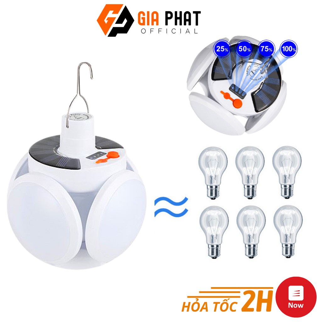 Đèn Led Năng Lượng Mặt Trời Tích Điện 40W, Đèn Năng Lượng Mặt Trời 4 Cánh,Football UFO Lamp 4 Chế Độ Sáng