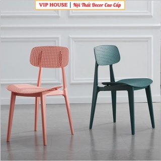 Ghế Ăn Hiện Đại Nhựa Đúc PP Nguyên Chiếc Có Lỗ Thông Hơi, Ghế Bàn Trà Ban Công Quán Coffee Phòng Chờ Hội Trường BGN003