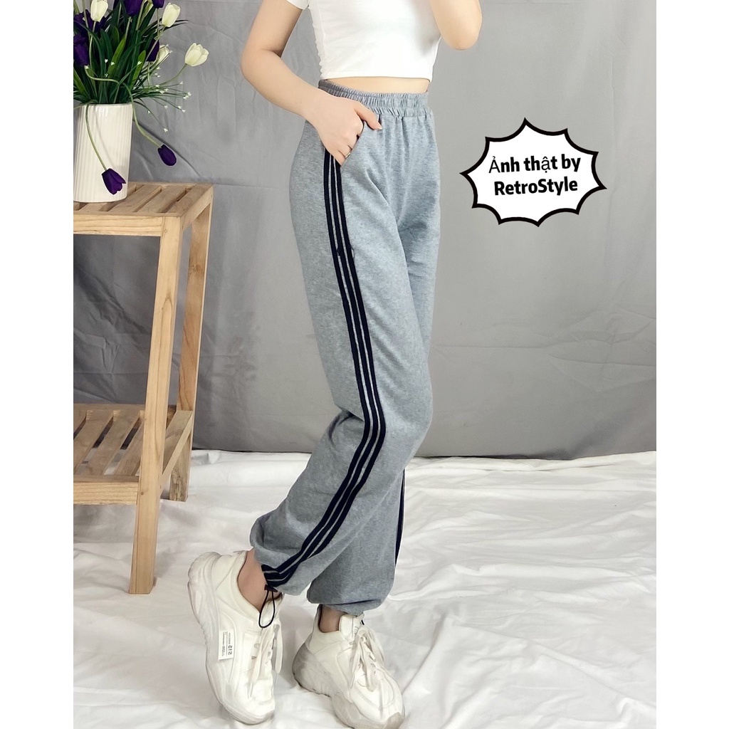 Quần Jogger nữ 3 Sọc Bo Chun_chất umi hàng đẹp 202