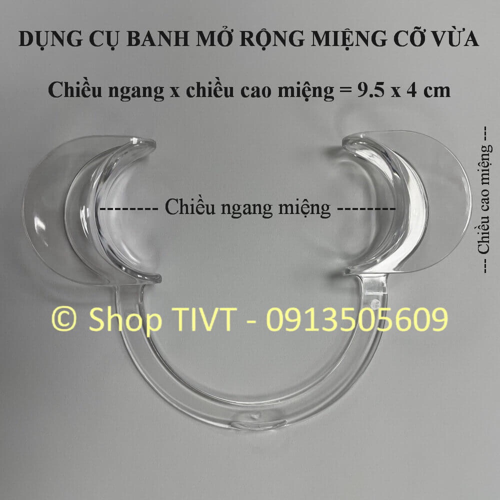 Dụng cụ banh, mở rộng miệng, nha cụ hình chữ C giữ miệng mở rộng để có thể làm các thủ thuật trong khoang miệng-TIVT