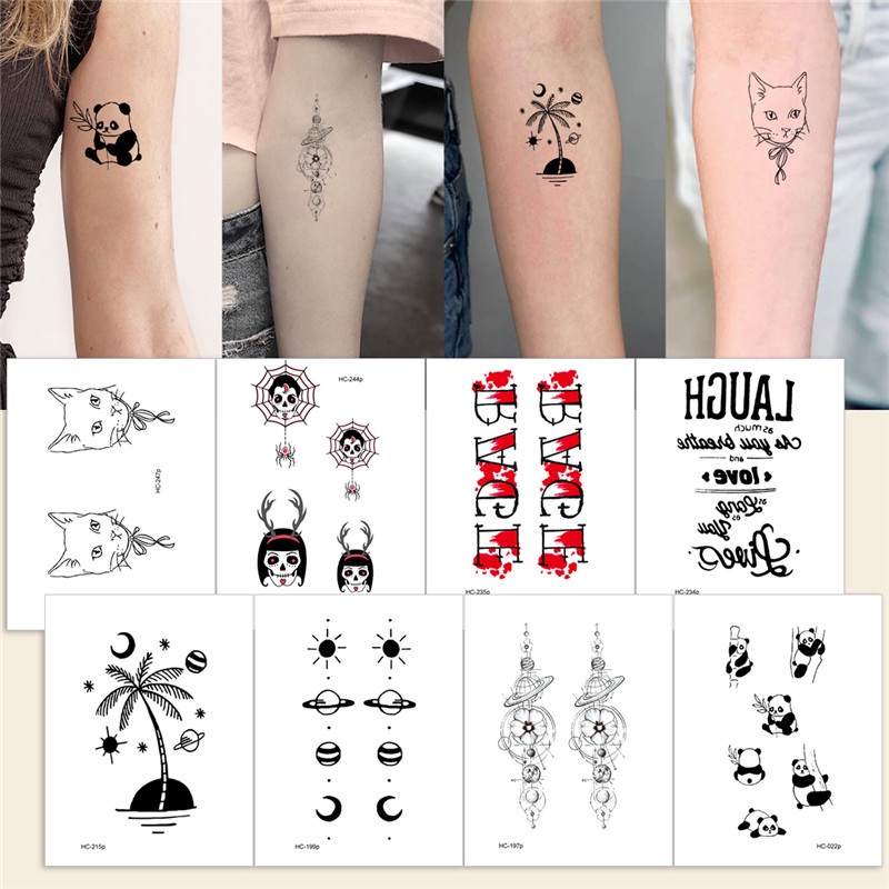 Hình Xăm Dán Tạm Thời Chống Thấm Nước Họa Tiết Chữ Trung Hoa Độc Đáo Dành Cho Nam Và Nữ