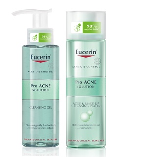 COMBO EUCERIN PRO ACNE GEL RỬA MẶT DA MỤN VÀ NƯỚC TẨY TRANG DA MỤN
