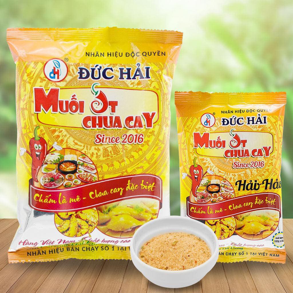 Sỉ Gia vị Bột canh hảo hảo chua cay thơm ngon đậm vị chua cay 500g.Muối ớt chua cay hảo hảo Đức Hải gói to 500g