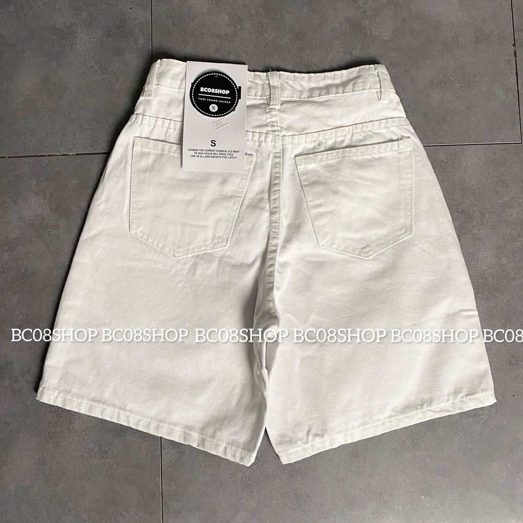 Quần Short Jean Nữ Ngố Màu Trắng Basic BC087