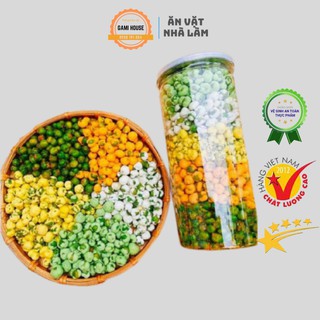 Đậu Hà Lan Tỏi Ớt, Phô Mai, Wasabi, Mix Ngũ Vị Loại Ngon Nhà Làm Hũ 420g - Đồ Ăn Vặt Nhà Làm
