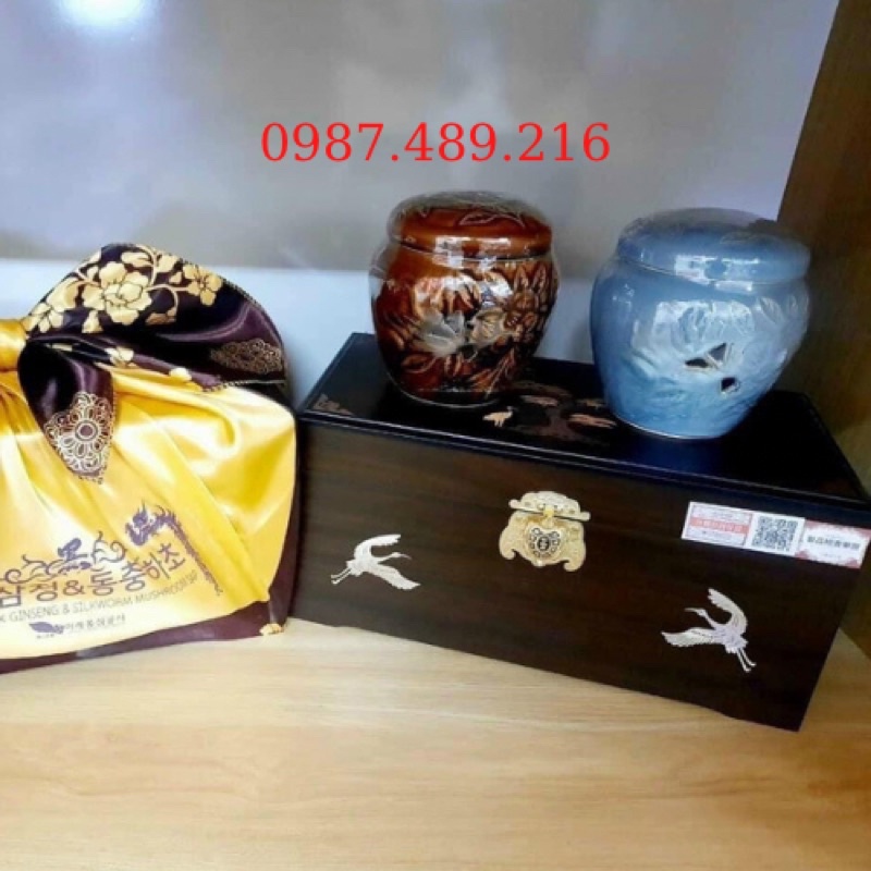 Cao Hắc Sâm Đông Trùng Hũ Đôi Thượng Hạng, 2 hũ x 500gr