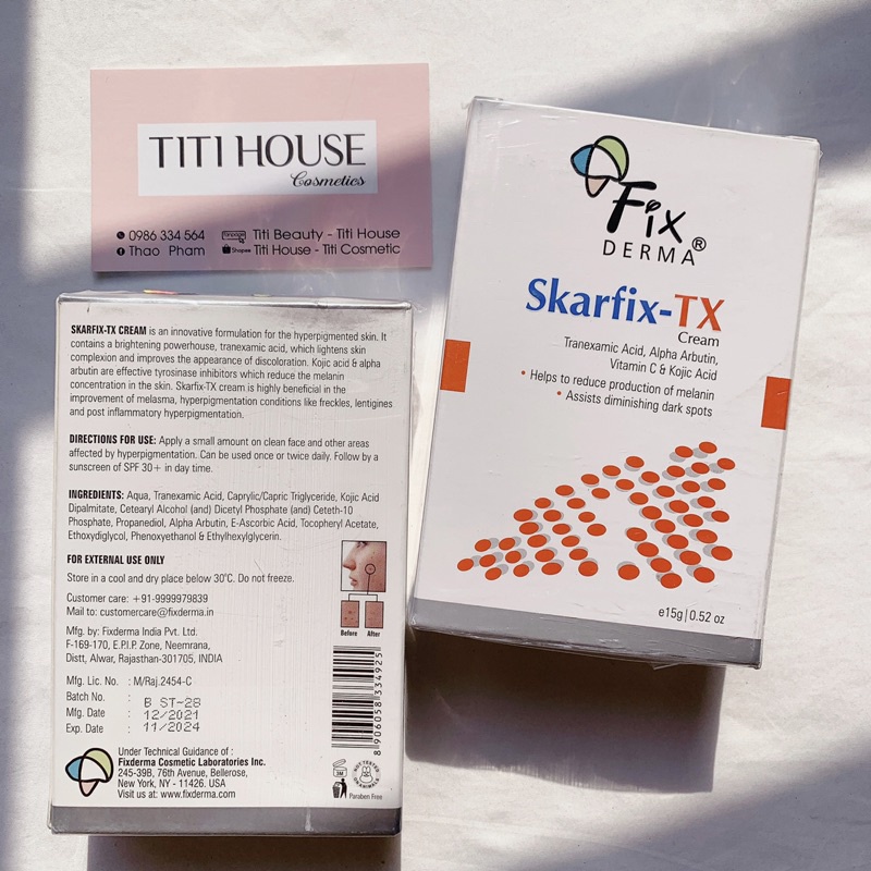 kem thâm nám Fixderma Skarfix – TX Cream