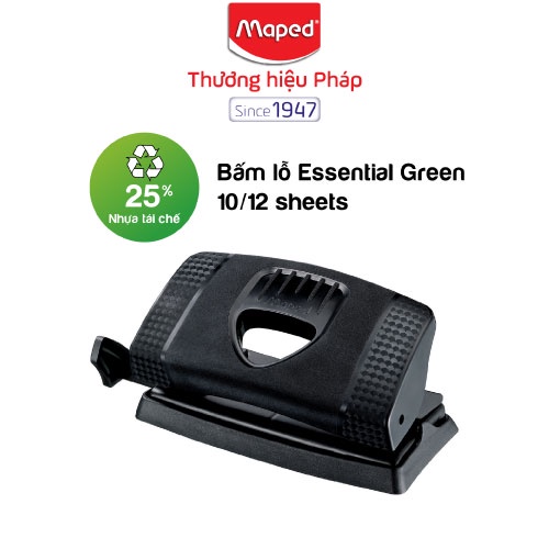 MAPED - Bấm lỗ Essential Green 10/12 sheets - [Chính hãng]