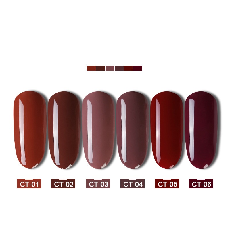 Sơn gel AS dùng máy hơ móng tay các tone màu đỏ nâu trầm mã CT 15ml